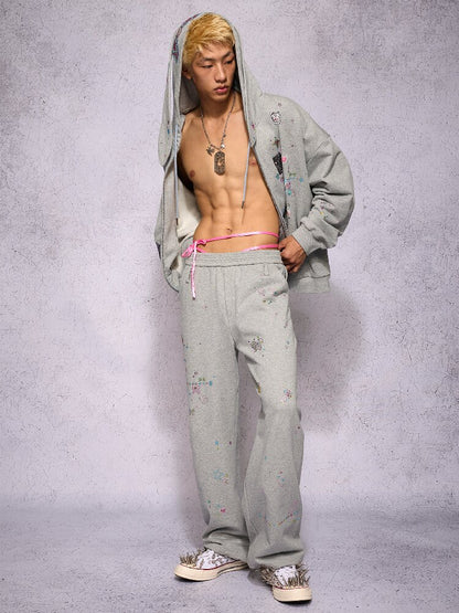 Rhinestone Heavy Duty Sweatpants【s0000018740】