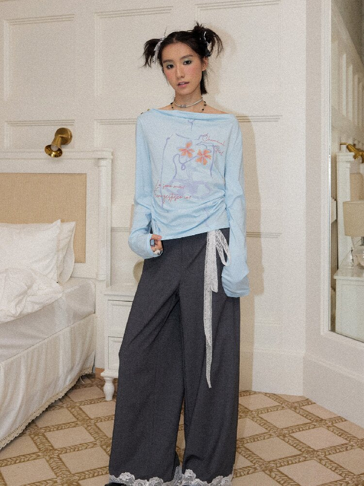 Printed Tencel Linen Loose Tee【s0000016654】