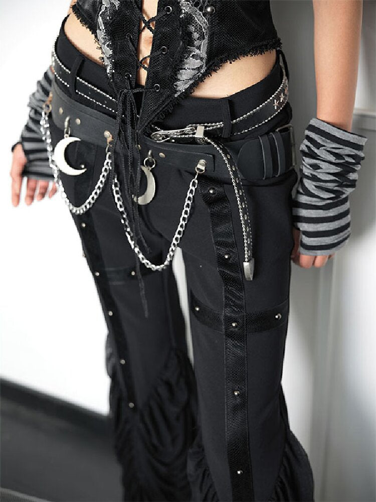 Street Punk Leather Studded Pants【s0000018178】