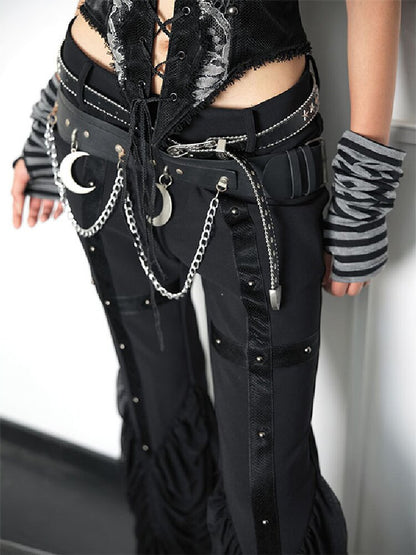 Street Punk Leather Studded Pants【s0000018178】