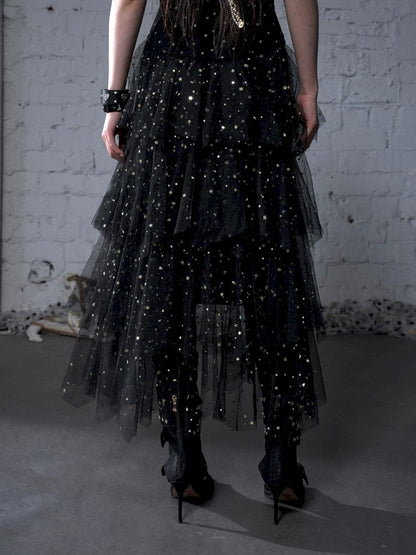 Multi-Layered Mesh Cake Skirt【s0000012789】