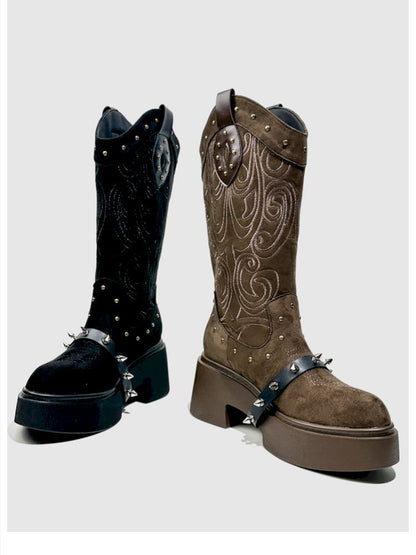 Thick Bottom Western Boots【s0000013764】