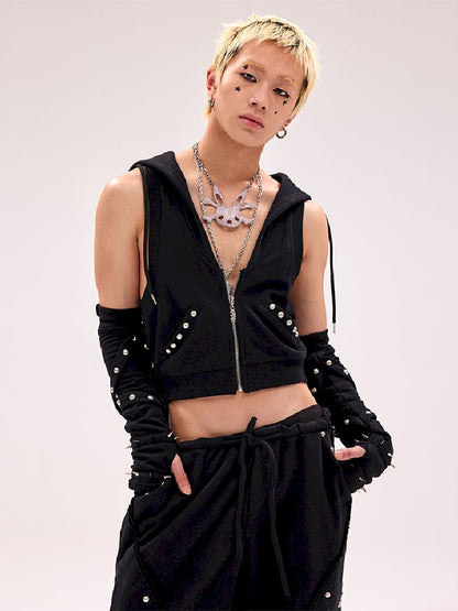 Studded Rabbit Ear Vest Jacket【s0000012182】
