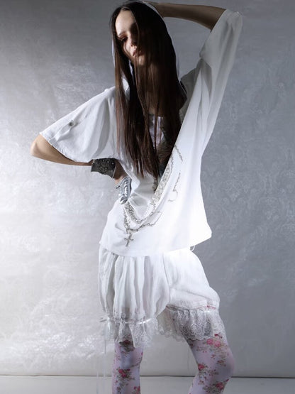 Vintage Gem Print Diamond T-Shirt【s0000015913】