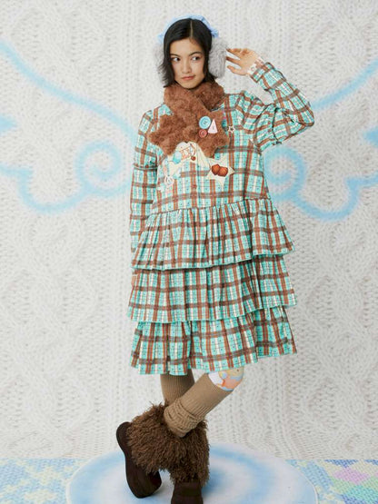 Star Y2K Plush Versatile Two-Tone Scarf【s0000014855】