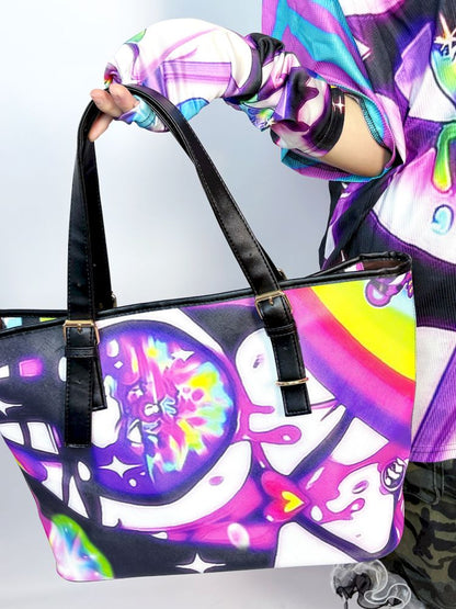 Neon Eye Y2K Shoulder Tote Bag【s0000013731】