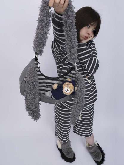 Rabbit Plush Versatile Commuter Crossbody Bag【s0000014618】