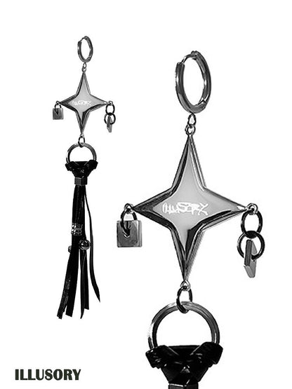 Punk Leather Tassel Drop Earrings【s0000018827】