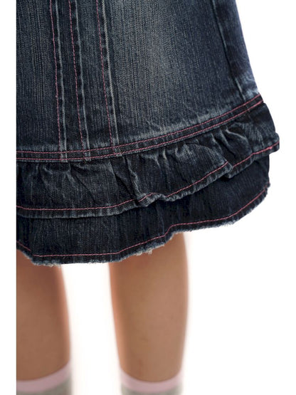 Pink Walking Love Pocket Halter Skirt 【s0000012540】