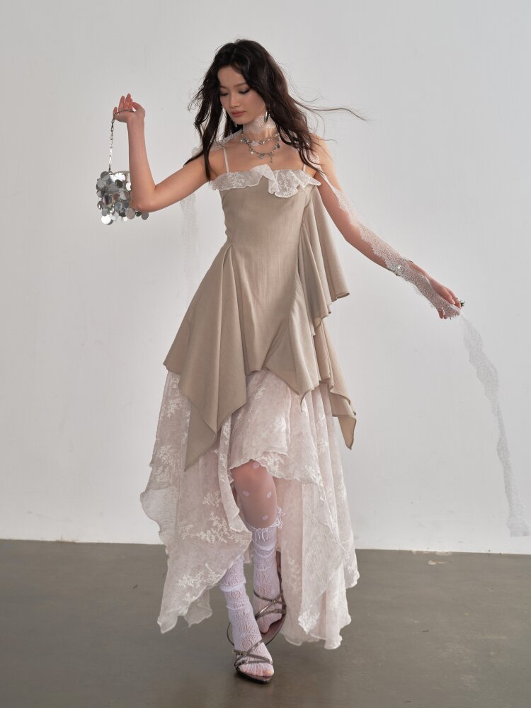 Embroidery Stitching Layered Sundress【s0000015702】