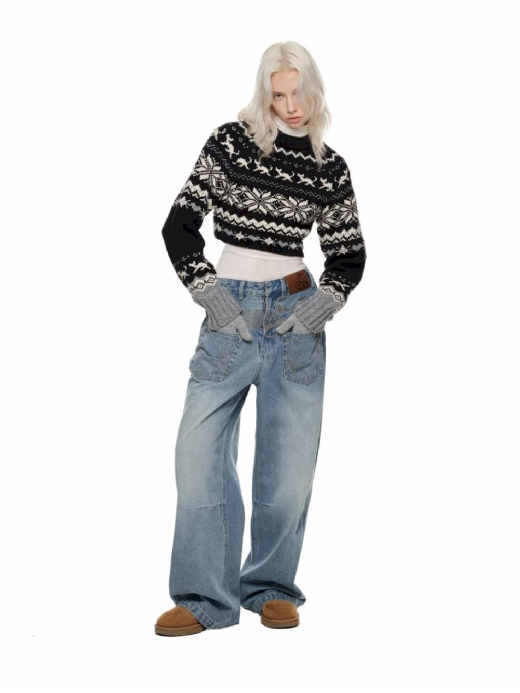 CHUNKY KNIT CREW NECK SWEATER [S0000010631]