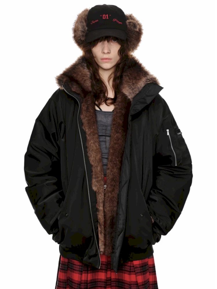 Gradient Spell Fur Down Jacket【s0000010661】