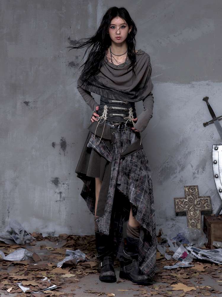 Double-breasted belted waist belt【s0000014464】