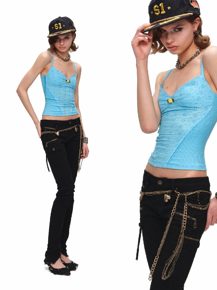 Washed Elastic Skinny Jeans【s0000016921】