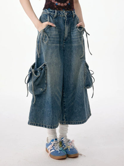 Vintage Strappy Pocket Workwear Jeans【s0000017311】