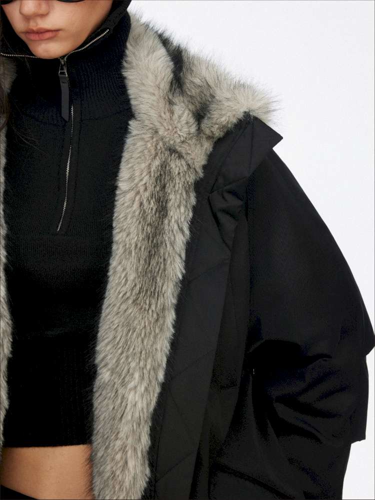 Plush Collar Warm Padded Jacket【s0000014872】