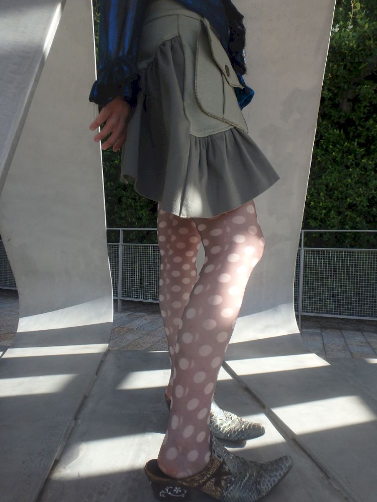 Polka dot print 10D ultra-thin stockings【s0000013175】