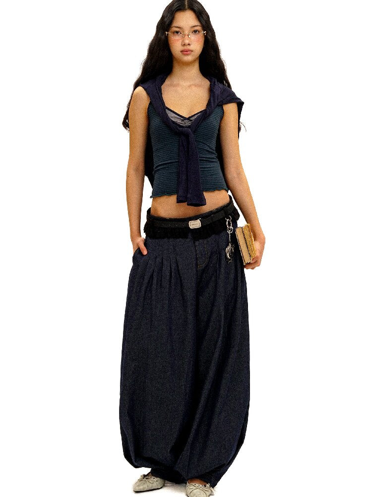Soft Linen Cotton Lantern Trousers【s0000016428】