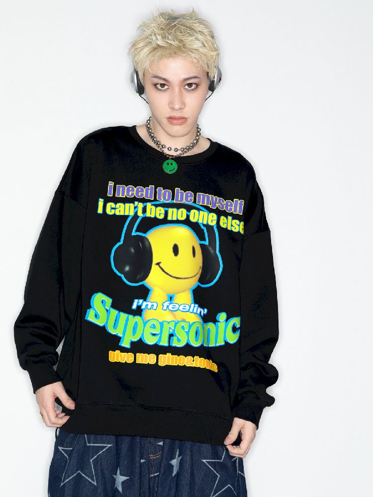 American Casual Street Smiley Loose Pullover [S0000010265]