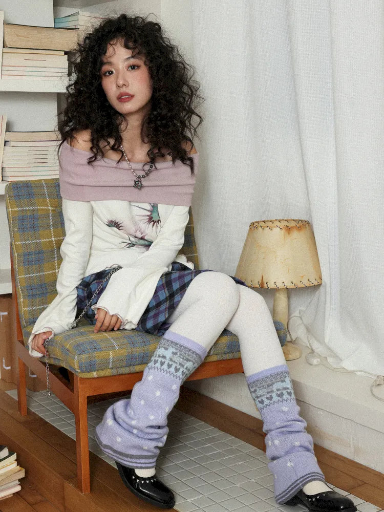 Adorable Puppy Fair Isle Sock Covers【s0000013984】