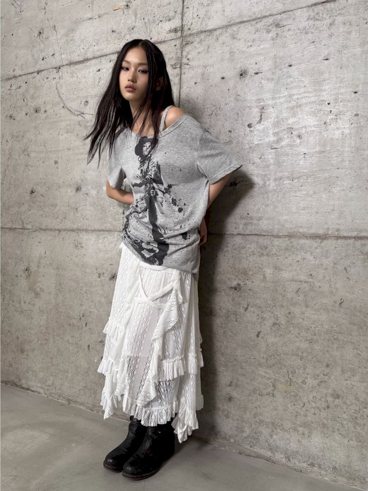 Ruffled Low-Waist Fairy-Style Skirt【s0000012709】