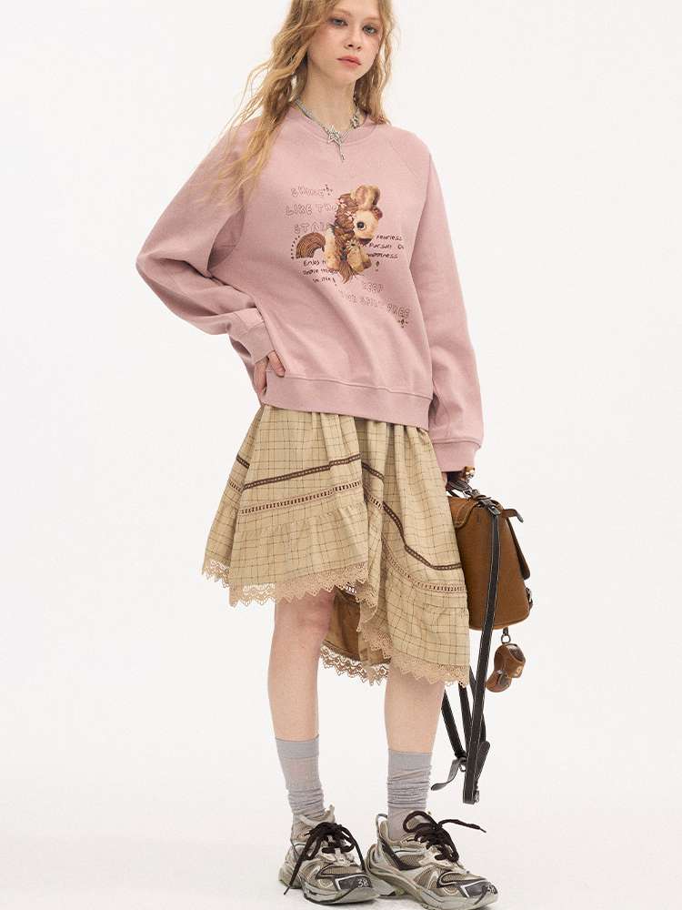 Hot Diamond Crew Neck Sweatshirt【s0000015406】