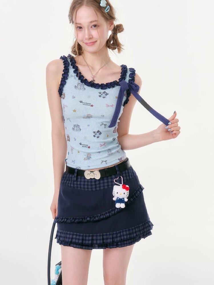 Printed Fungus Slim Camisole Top【s0000016622】