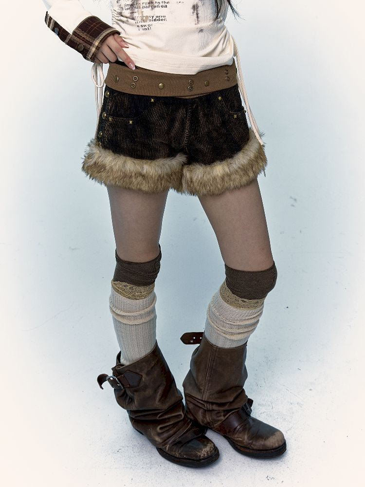 코듀로이 A- 라인 반바지 [S0000011430]