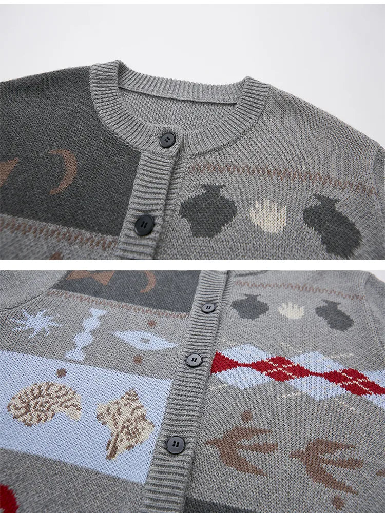 Embroidered Slim-Fit Button-Up Cardigan【s0000014075】
