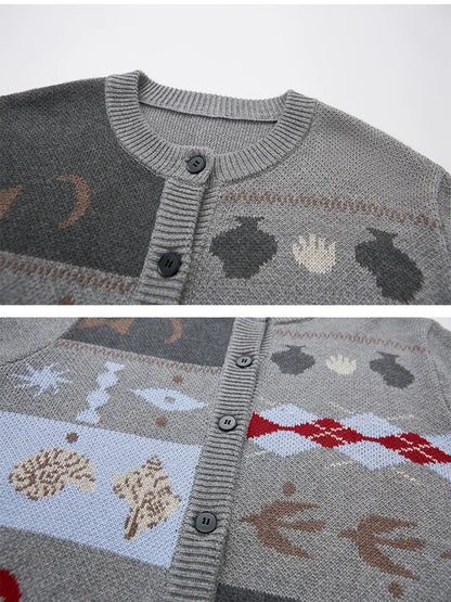Embroidered Slim-Fit Button-Up Cardigan【s0000014075】