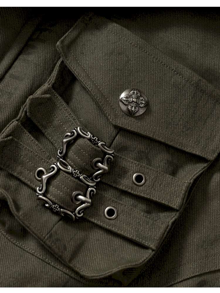 Mid-Length Fleece-Lined Cotton Jacket【s0000014475】