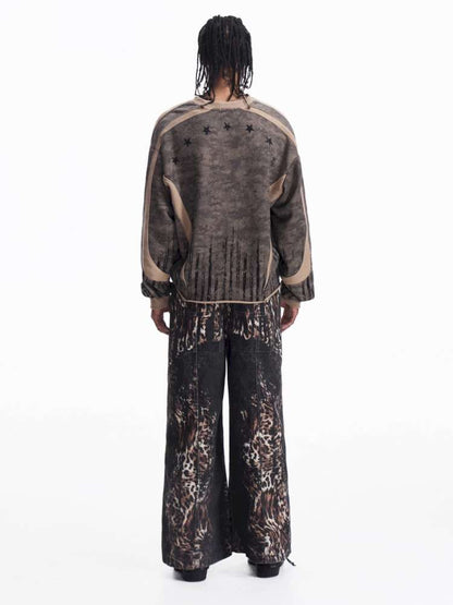 Dark Camouflage Ripped Cardigan【s0000015171】