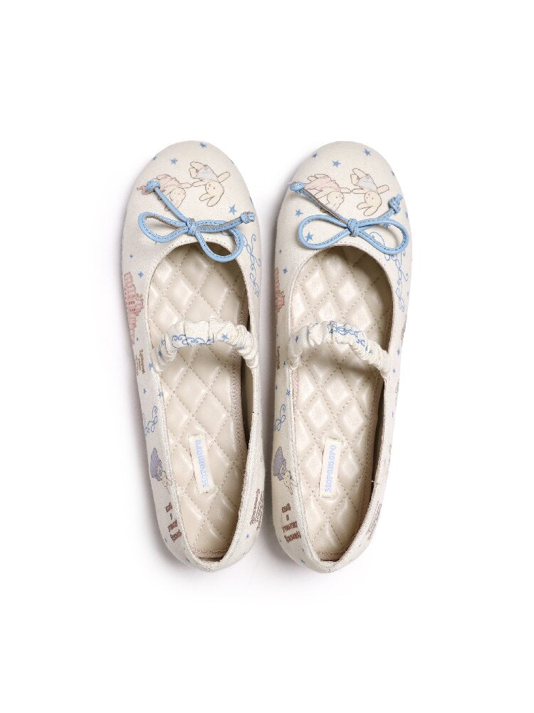 Bunny Adventure Print Ballet Shoe【s0000016128】