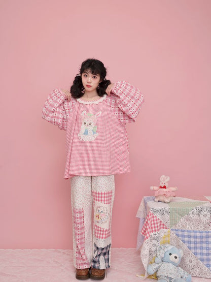 Strawberry Bunny Balloon Sleeve Shirt【s0000012017】