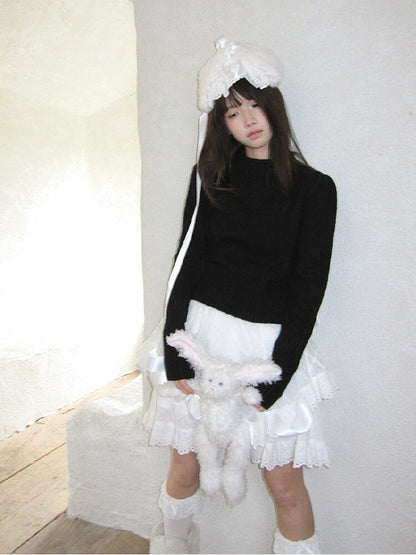 Solid Color Crew Neck Sweater【s0000018540】