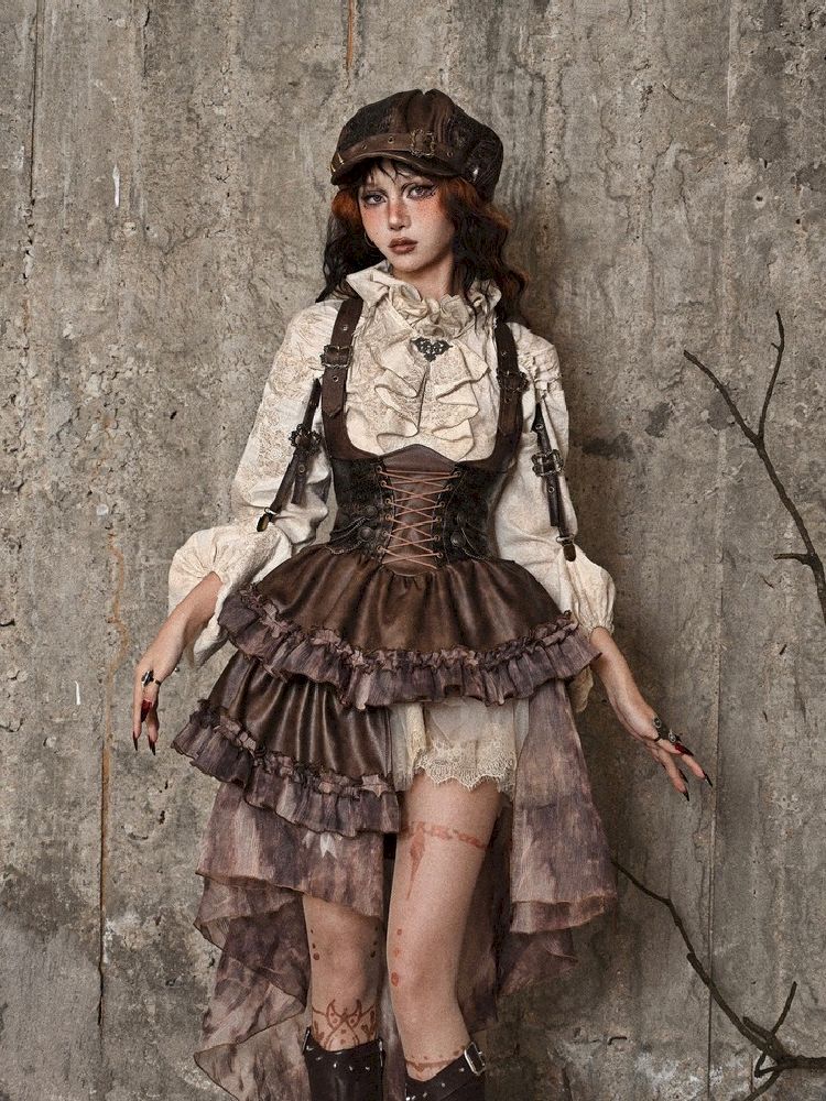 Chest Brace Strappy Trailing Skirt【s0000005226】