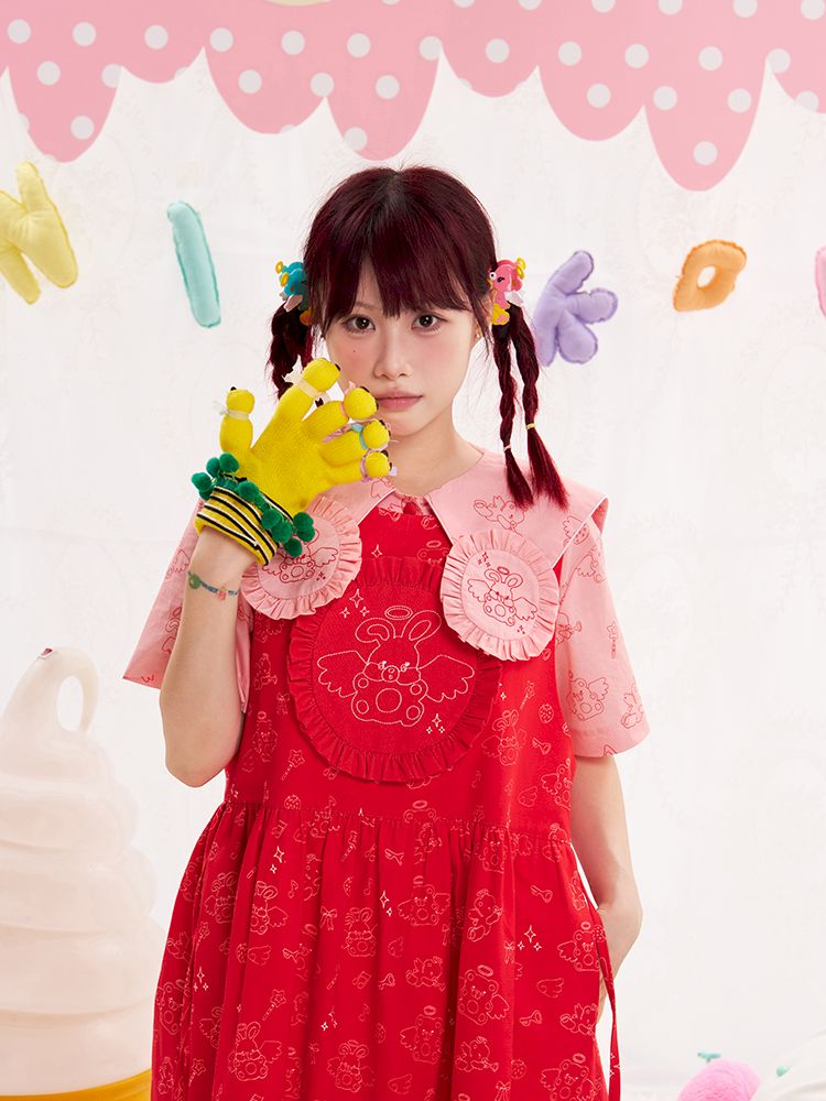 Animal Angel Strappy Skirt Tank Top Skirt【s0000013191】