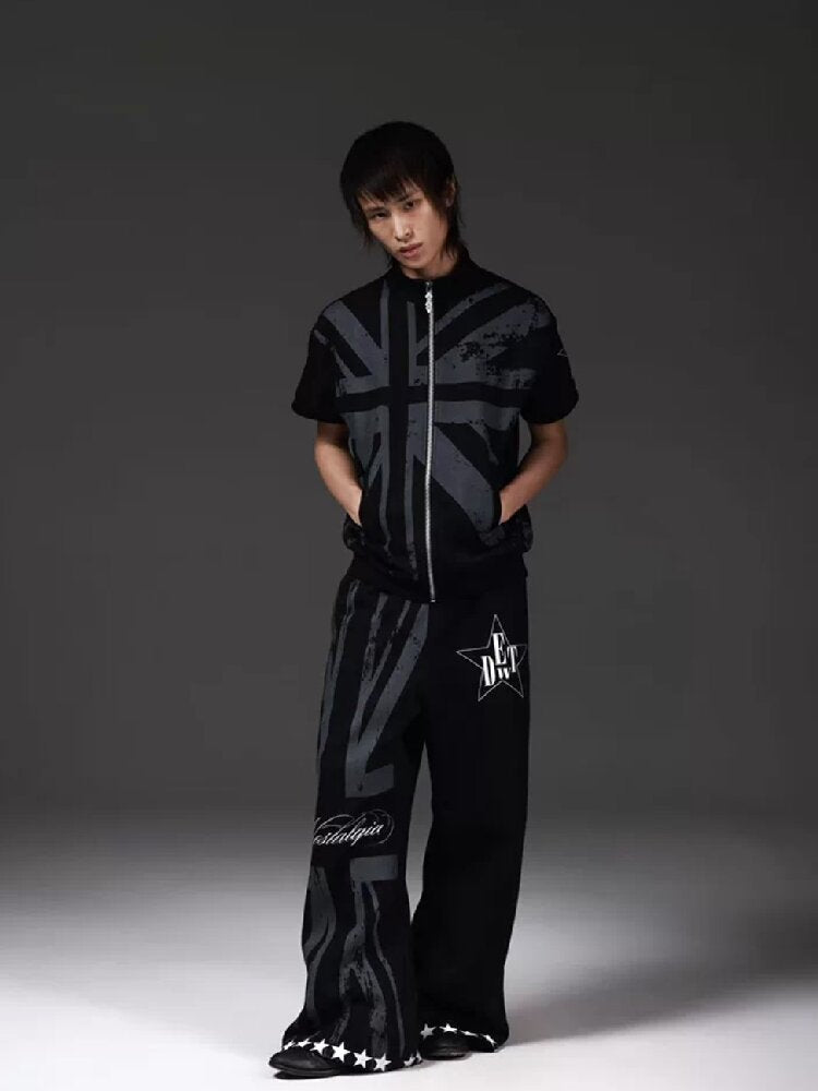 Flag Sub-Print Boxing Sweatpants【s0000018274】