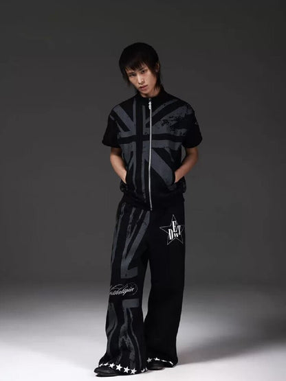 Flag Sub-Print Boxing Sweatpants【s0000018274】