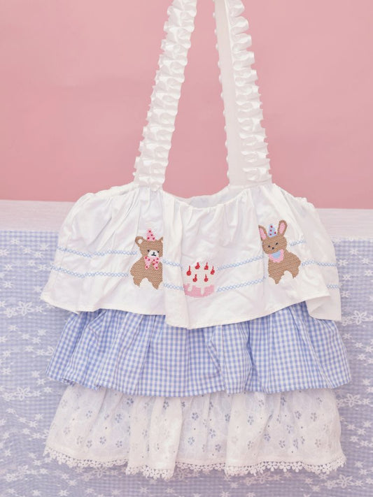 Lace Bear Bow Cake Shoulder Bag【s0000012388】