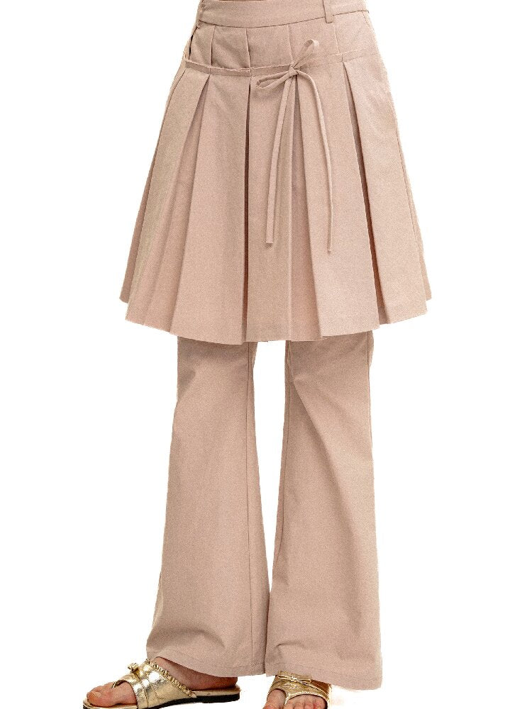 Bow Pleated Skirt Pants【s0000017422】