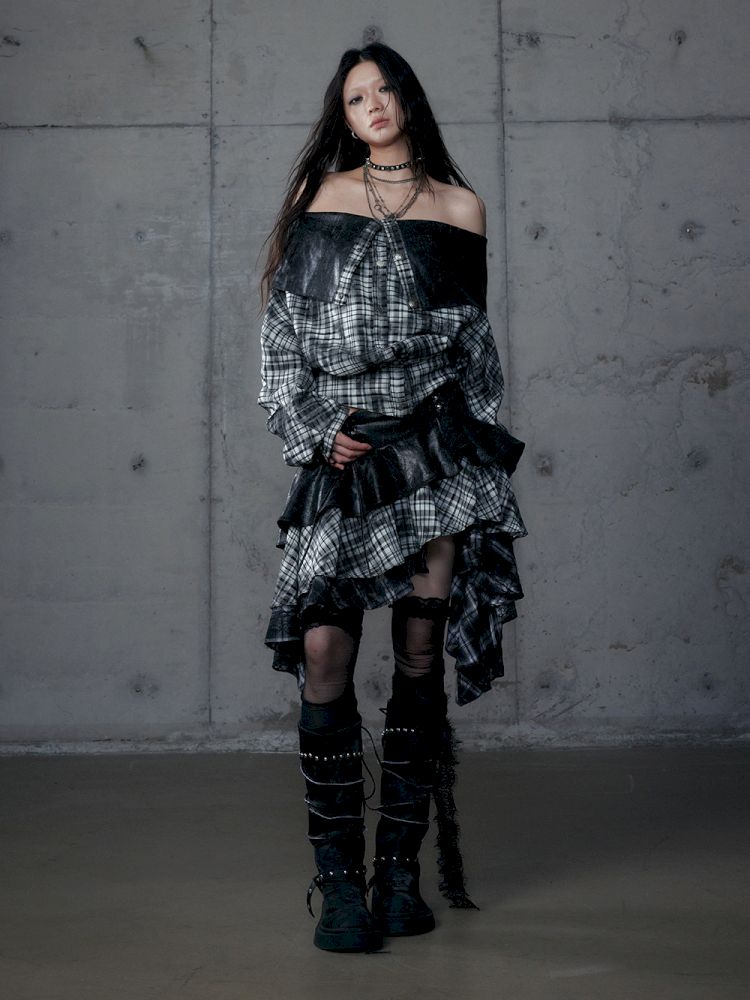 Back leather long sleeve sweater jacket【s0000013477】