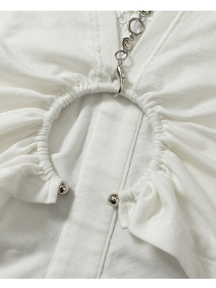 Sequins Fringed Diamond Halterneck Vest【s0000016987】