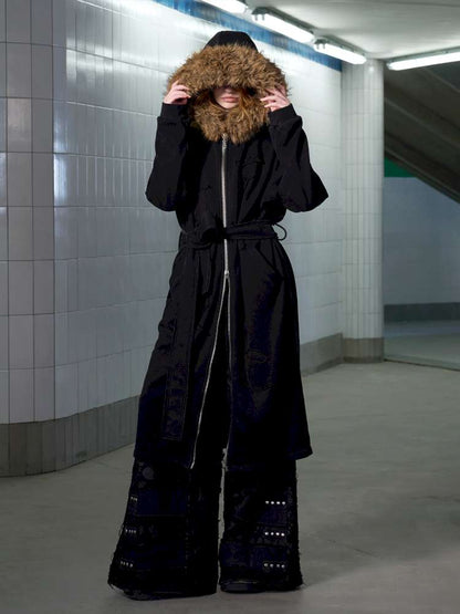 Monogram Embroidered Fur Collar Jacket【s0000014644】