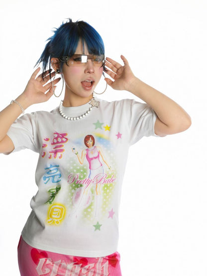 Cotton Slim Fit Straight Shoulder T-Shirt【s0000013170】