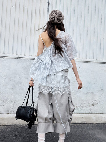 Sea Salt Lace Patchwork Camisole【s0000016867】