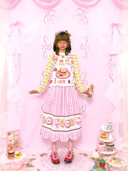 Sweet Print Yellow Checkered Contrast Base Layer【s0000014159】