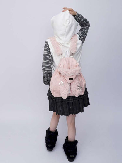 Rabbit Ears Cute Fur Crossbody School Bag【s0000014616】