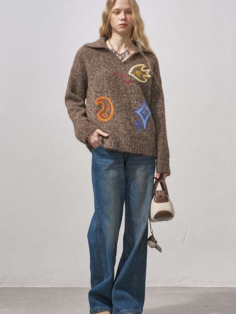 Colorful Towel Embroidered Sweater【s0000015232】