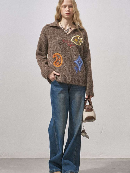 Colorful Towel Embroidered Sweater【s0000015232】